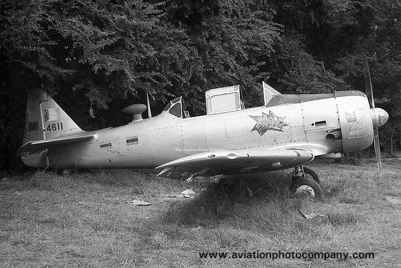 French Air Force North American T-6G-NF Texan 53-4611 at Romanin (1972)