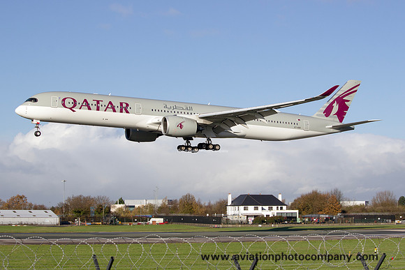 Qatar Airways Airbus A350-1041 A7-AOD at Manchester (2024)