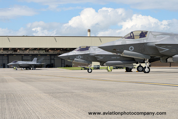 USAF, US Marines and RAF Lockheed F-35s at RIAT Fairford (2016)