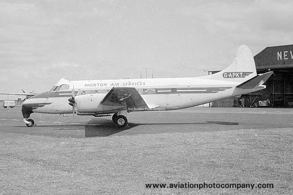 Morton Air Services De Havilland Heron 1B G-APKT at Newcastle (19620