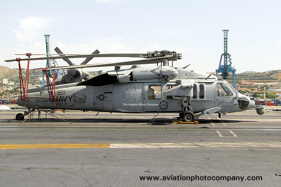 US Navy HSC-7 Sikorsky MH-60S 167884/AC-611 onboard USS Harry Truman in Marseille Harbour (2013)
