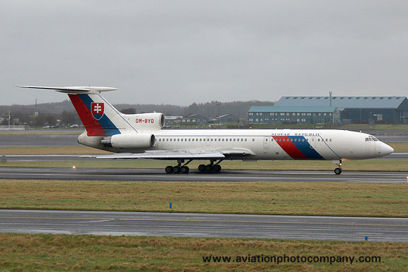Slovak Government Tupolev Tu-154B OM-BYO at Prestwick (2016)