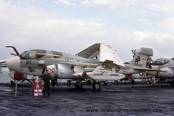 US Navy VAQ-133 Grumman EA-6B Prowler 158801/AB-661 on board USS John F Kennedy (1976)