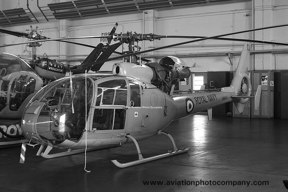 Royal Navy Westland Gazelle HT.2 XW845 stored at Wroughton (1977)
