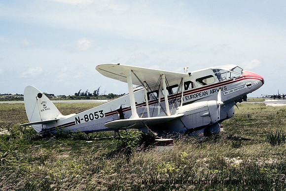 De Havilland DH.89B Dominie I N8053 at Saint Maarten (1979)
