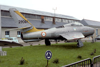French Air Force Republic F-84F 29061 displayed at Chateaudun (1977)