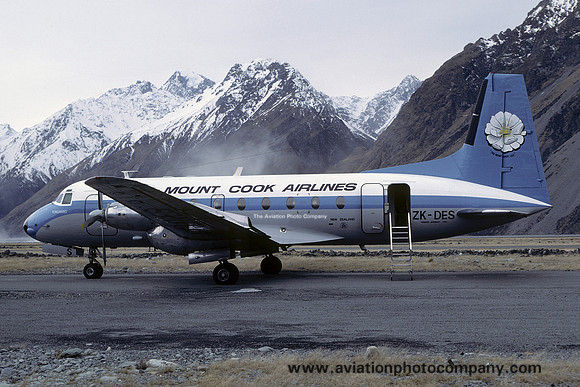 Mount Cook Airlines Hawker Siddeley HS.748 Srs.2A/242 ZK-DES (1979)