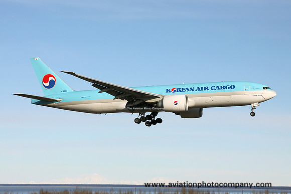 Korean Air Cargo Boeing 777-200F HL8226 at Anchorage (2016)