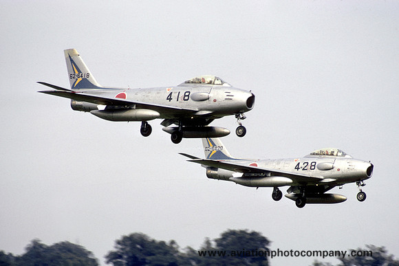 JASDF 501 Hikotai North American RF-86F Sabre 62-6418 and 62-6428 (1974)