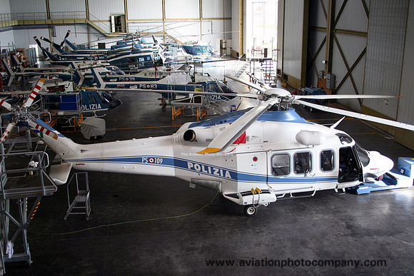 Italian Polizia AgustaWestland AW-139 MM81815/PS-109 at Pratica di Mare (2013)