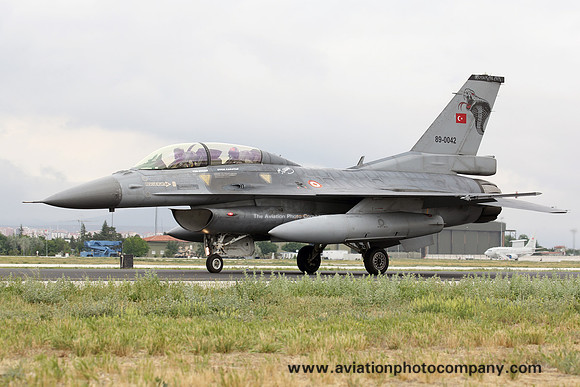 Turkish Air Force 191 Filo General Dynamics F-16D Fighting Falcon 89-0042 during Exercise Anatolian Eagle at Konya (2016)