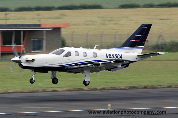 SOCATA TBM-850 N855CA at Prestwick (2013)