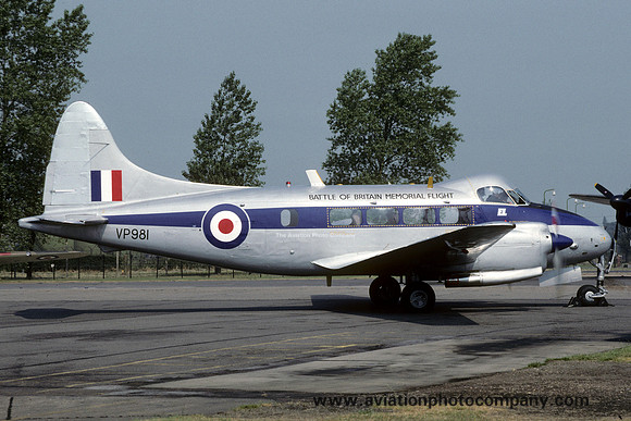 RAF Battle of Britain Memorial Flight De Havilland Devon C.2 VP981 (1989)