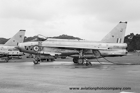 RAF 74 Squadron English Electric Lightning F.3 XP753/J at RAF Leuchars (1966)
