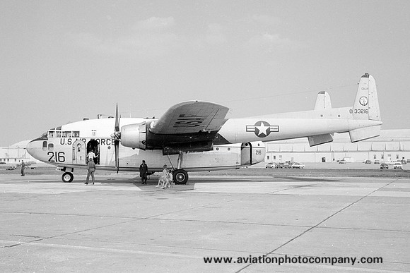 USAF California ANG 129 ACS Fairchild C-119G Flying Boxcar 53-3216 (1972)