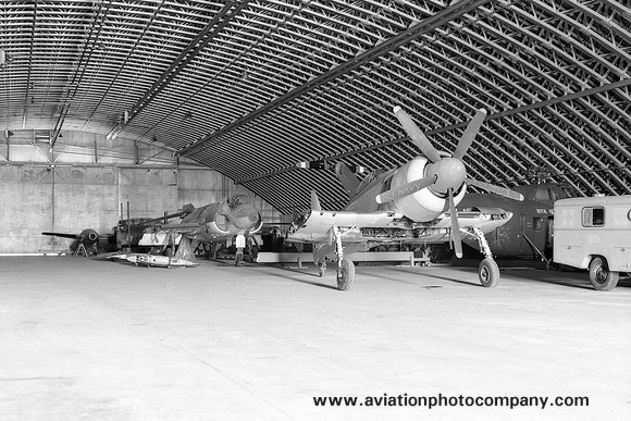 Royal Navy Hawker Sea Fury FB.11 VR930 stored at Wroughton (1976)