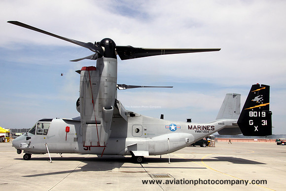 US Marines VMMT-204 Bell-Boeing MV-22B Osprey 168019/GX-31 at MCAS Cherry Point (2012)