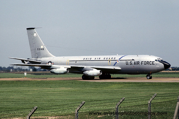 USAF Ohio ANG 145 ARS Boeing KC-135A 55-3146 at RAF Mildenhall (1981)