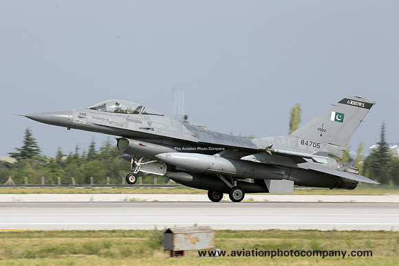 Pakistani Air Force 9 Squadron General Dynamics F-16A Fighting Falcon 84705 during Exercise Anatolian Eagle at Konya (2016)