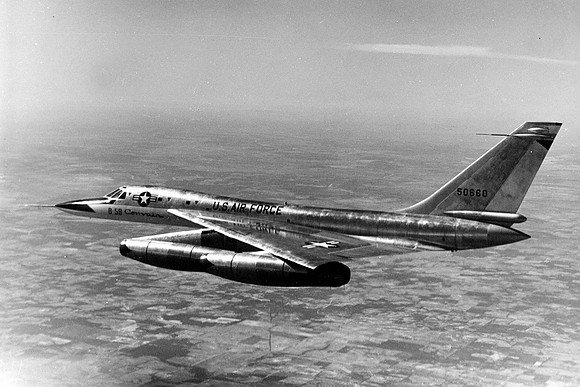 US Air Force Convair B-58A Hustler 55-0660 Air to Air