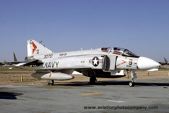US Navy VAQ-33 McDonnell F-4J Phantom 153070/GD-9 at Davis Monthan (1978)