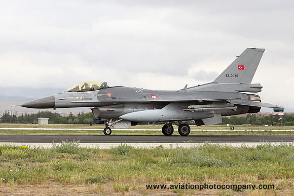 Turkish Air Force 152 Filo General Dynamics F-16C Fighting Falcon 88-0035 during Exercise Anatolian Eagle at Konya (2016)