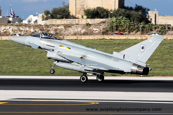 RAF 11 Squadron BAE Typhoon FGR.4 ZK300/DG at Malta Luqa (2013)