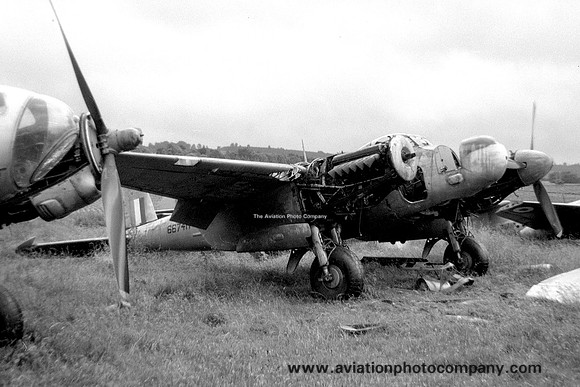 RAF De Havilland Mosquito NF.30 6674M dumped at Halton (1958)