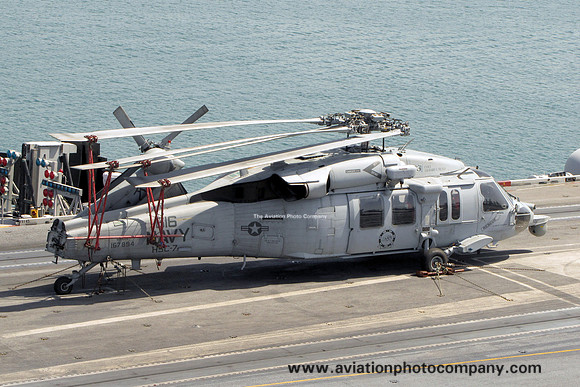 US Navy HSC-7 Sikorsky MH-60S 167894/AC-616 onboard USS Harry Truman in Marseilles Harbour (2013)