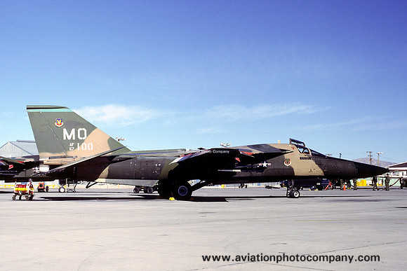 USAF 366 TFW 391 TFS General Dynamics F-111A Aardvark 67-0100/MO at Nellis AFB (1979)