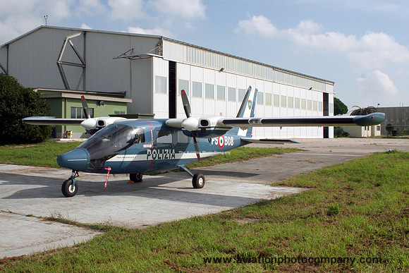 Italian Polizia Partenavia P-68 PS-B08 at Pratica di Mare (2013)