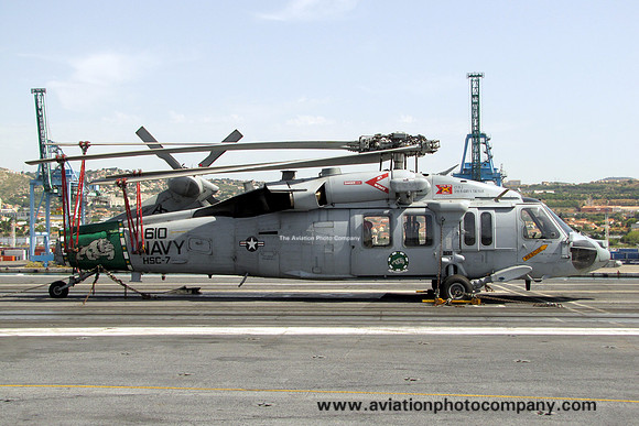 US Navy HSC-7 Sikorsky MH-60S 167882/AC-610 onboard USS Harry Truman is Marseille Harbour (2013)