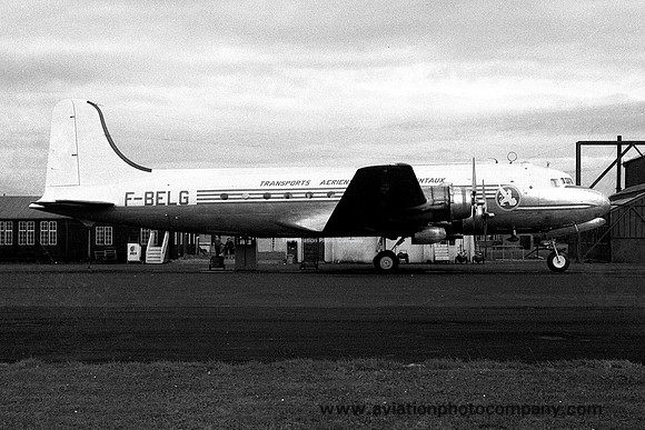 TAI Transports Aeriens Intercontinentaux Douglas DC-4A F-BELG at Newcastle Woolsington (1958)