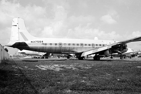 Douglas DC-6 N37584 stored at Fort Lauderdale (1977)