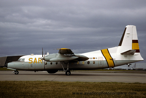 Spanish Air Fore Esc 802 Fokker F-27MPA D.2-02/801-22 at RAF Waddington (2003)