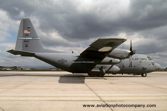 USAF Oklahoma ANG 185 AS Lockheed C-130H Hercules 78-0813 at Rhein Main (2001)