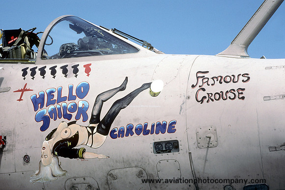 RAF Blackburn Buccaneer S.2 XX885 "Hello Sailor Caroline" during Operation Granby at Muharraq (1991)