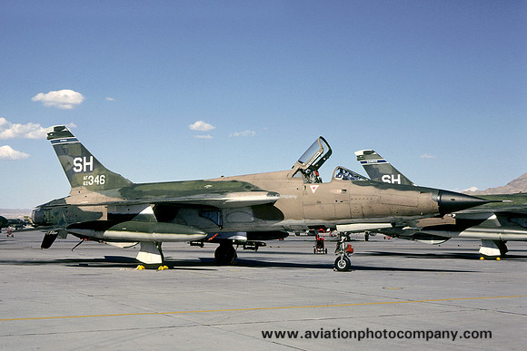 USAF AFRes 465 TFS Republic F-105D Thunderchief 62-4346/SH at Nellis AFB (1980)