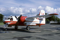 French Securite Civile Conair Firecat F-WEOL/14 at Prestwick (1987)