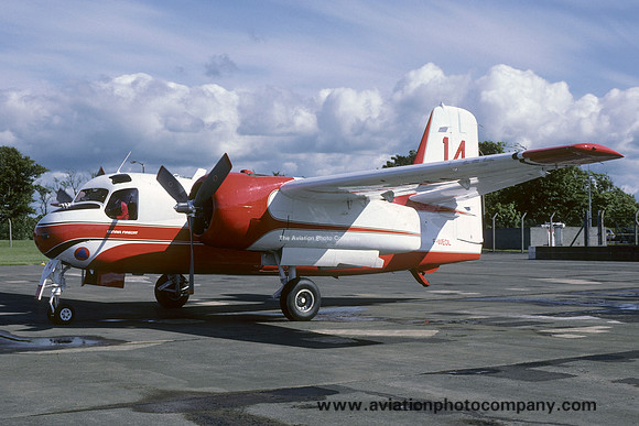 French Securite Civile Conair Firecat F-WEOL/14 at Prestwick (1987)