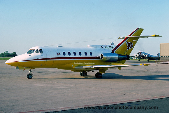 JCB Hawker Siddeley HS.125-600 G-BJCB at East Midlands (1977)