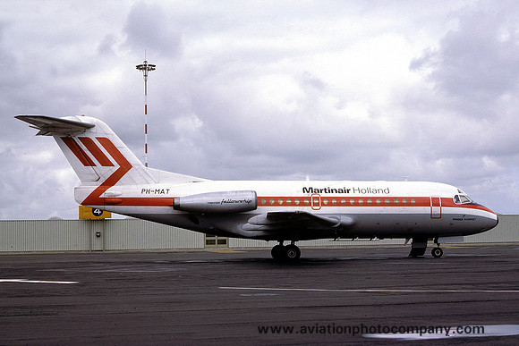 Martinair Fokker F-28-1000 Fellowship PH-MAT at Newcastle (1977)