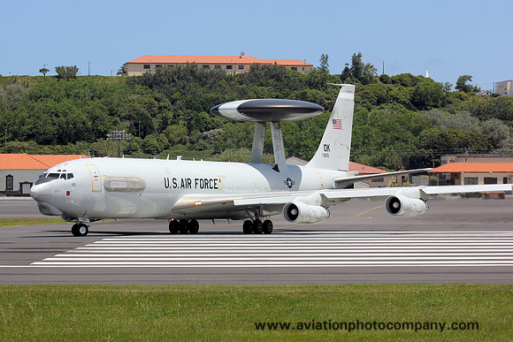 USAF 552 ACW Boeing E-3B Sentry 76-1605/OK at Lajes (2012)
