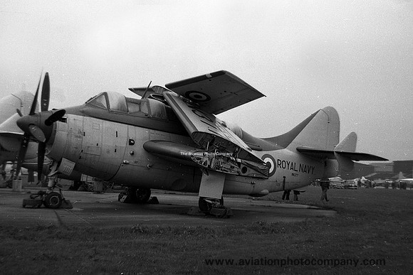 Royal Navy Fairey Gannet AS.1 WN377 at Abbotsinch AHU (1958)