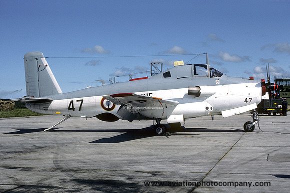 French Navy 6F Breguet Alize 47 at RAF Lossiemouth (1987)