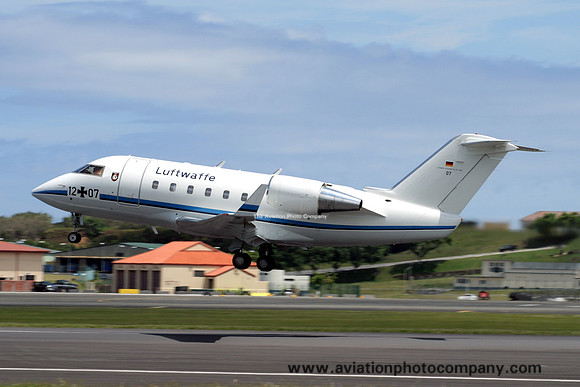 German Air Force FBS Canadair CL-601 Challenger 12+07 at Lajes (2009)