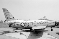 USAF California ANG North American F-86L 53-4074 displayed at Ontario