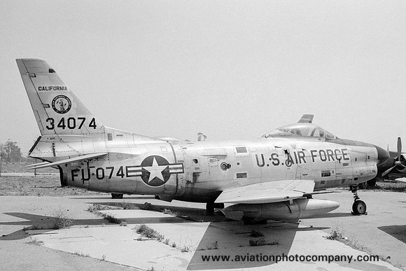 USAF California ANG North American F-86L 53-4074 displayed at Ontario