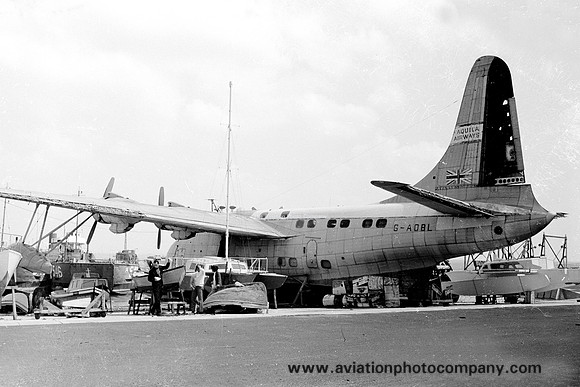 Aquila Airways Short Solent FLying Boat G-AOBL WFU at Lisbon (1971)