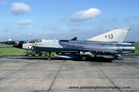 Austrian Air Force SAAB Draken J-35oE 13 at RAF Waddington (2002)